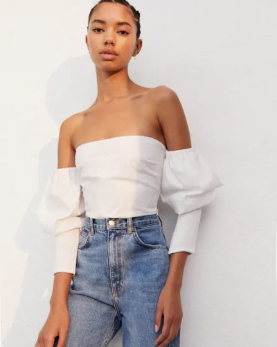 Strapless crop top